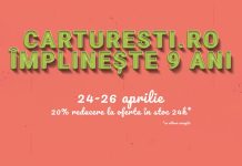 9 Ani de Carturesti! Petrecere de 3 zile si 3 nopti